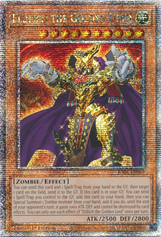 Eldlich the Golden Lord [RA01-EN019] Quarter Century Secret Rare | Gear Gaming Fayetteville