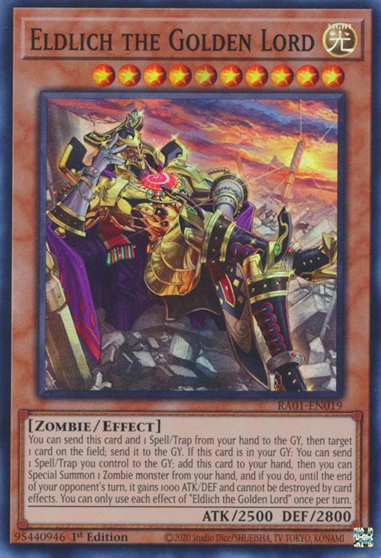 Eldlich the Golden Lord (Alternate Art) [RA01-EN019] Super Rare | Gear Gaming Fayetteville