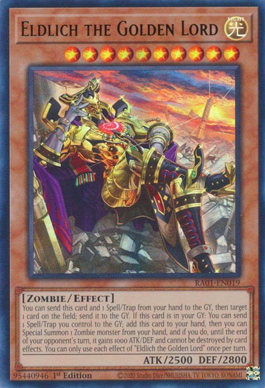 Eldlich the Golden Lord (Alternate Art) [RA01-EN019] Ultra Rare | Gear Gaming Fayetteville