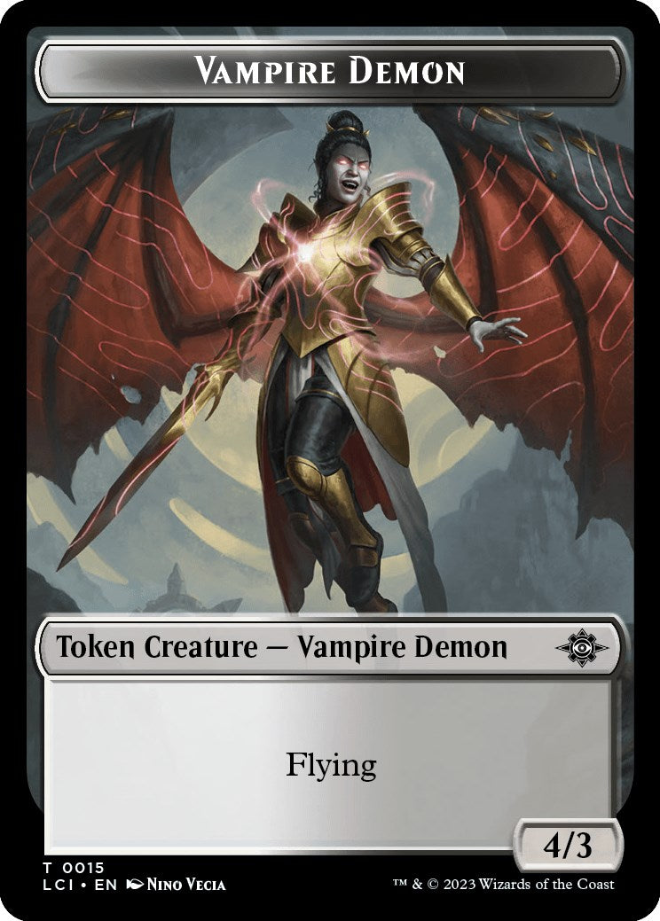 Vampire // Vampire Demon Double-Sided Token [The Lost Caverns of Ixalan Tokens] | Gear Gaming Fayetteville