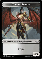 Vampire // Vampire Demon Double-Sided Token [The Lost Caverns of Ixalan Tokens] | Gear Gaming Fayetteville