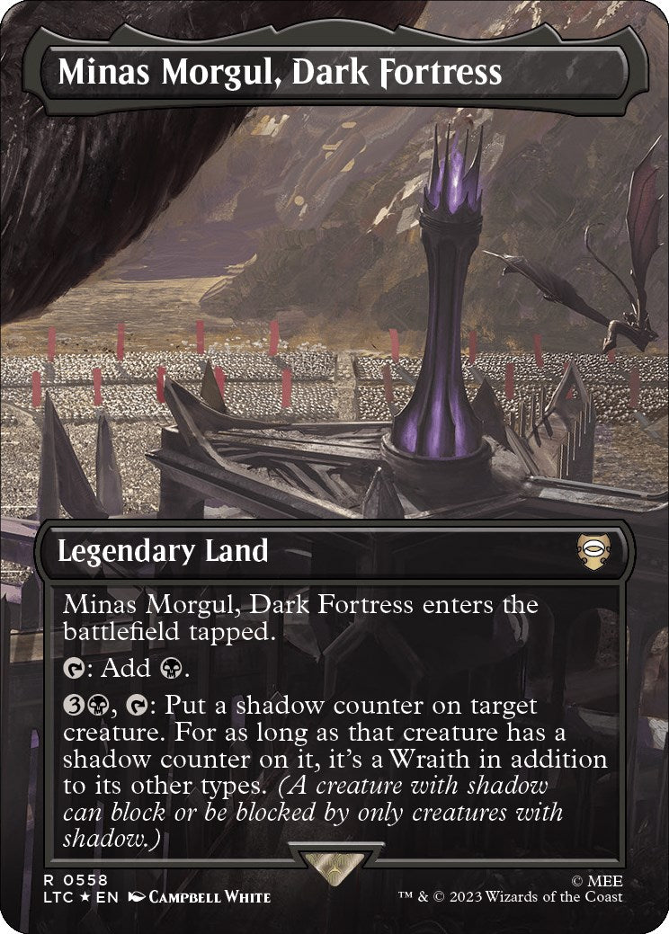 Minas Morgul, Dark Fortress (Borderless) (Surge Foil) [The Lord of the Rings: Tales of Middle-Earth Commander] | Gear Gaming Fayetteville