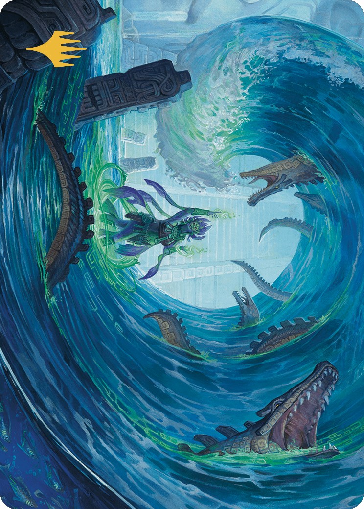 Wave Goodbye Art Card (Gold-Stamped Planeswalker Symbol) [The Lost Caverns of Ixalan Art Series] | Gear Gaming Fayetteville