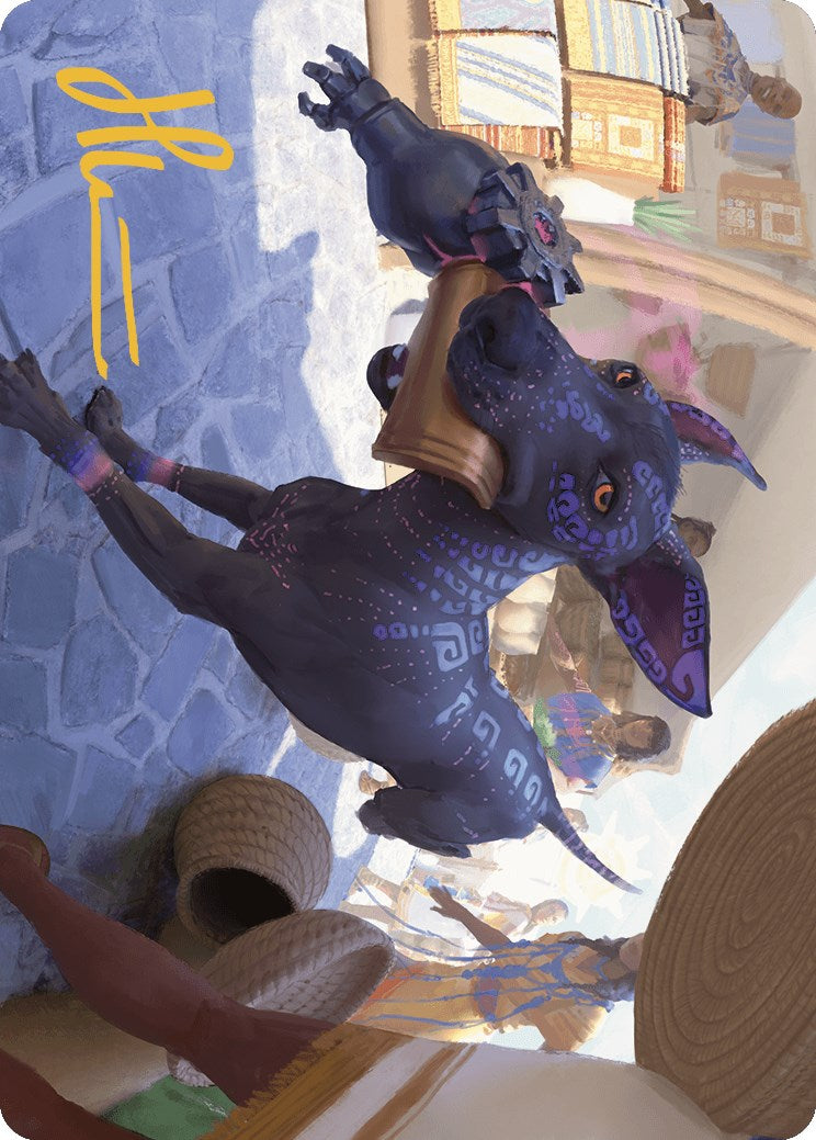 Mischievous Pup Art Card (Gold-Stamped Signature) [The Lost Caverns of Ixalan Art Series] | Gear Gaming Fayetteville