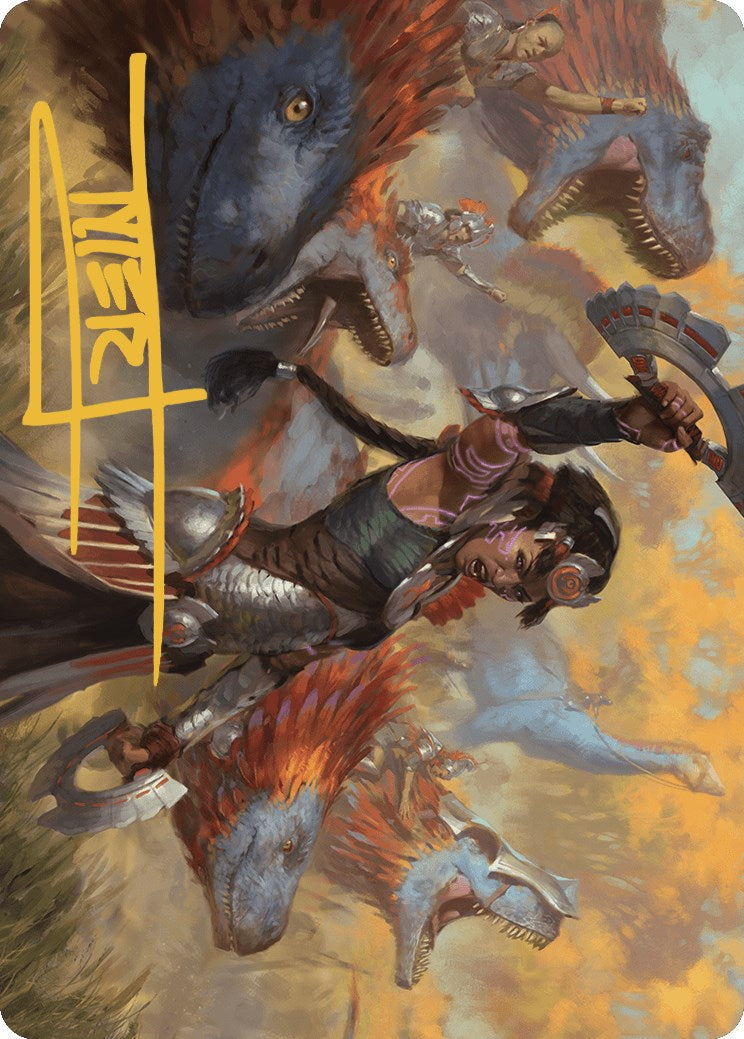 Huatli, Poet of Unity Art Card (Gold-Stamped Signature) [The Lost Caverns of Ixalan Art Series] | Gear Gaming Fayetteville