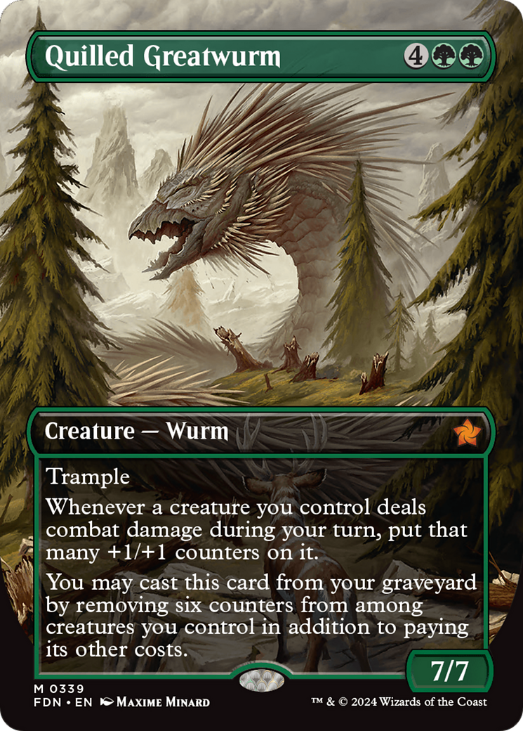 Quilled Greatwurm (Borderless) [Foundations] | Gear Gaming Fayetteville