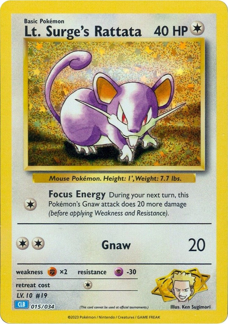 Lt. Surge's Rattata [Trading Card Game Classic] | Gear Gaming Fayetteville