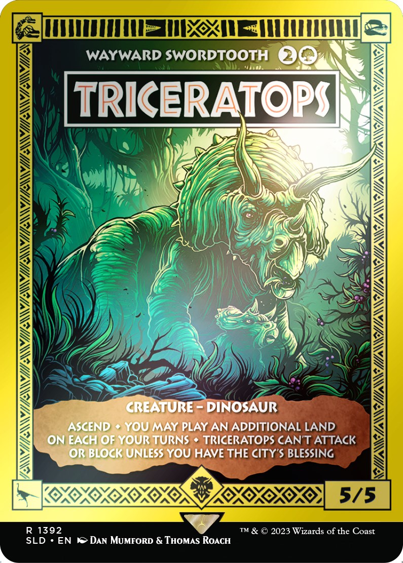 Triceratops - Wayward Swordtooth (Rainbow Foil) [Secret Lair Drop Series] | Gear Gaming Fayetteville