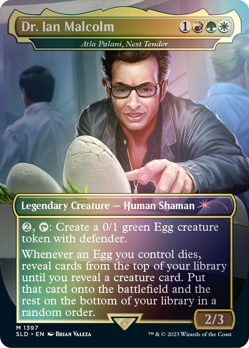 Dr. Ian Malcolm - Atla Palani, Nest Tender (Rainbow Foil) [Secret Lair Drop Series] | Gear Gaming Fayetteville