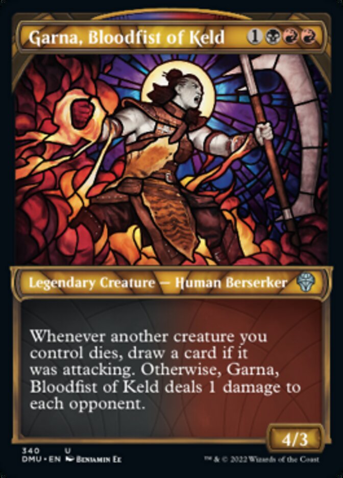 Garna, Bloodfist of Keld (Showcase Textured) [Dominaria United] | Gear Gaming Fayetteville