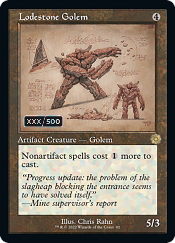 Lodestone Golem (Retro Schematic) (Serialized) [The Brothers' War Retro Artifacts] | Gear Gaming Fayetteville