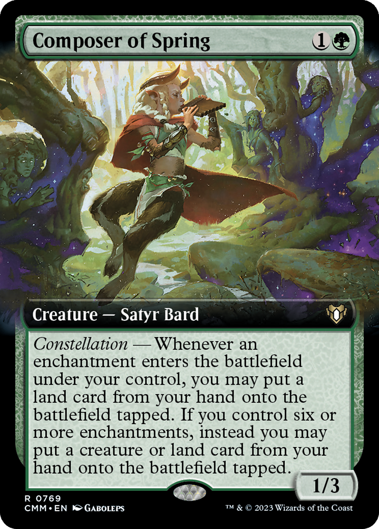 Composer of Spring (Extended Art) [Commander Masters] | Gear Gaming Fayetteville