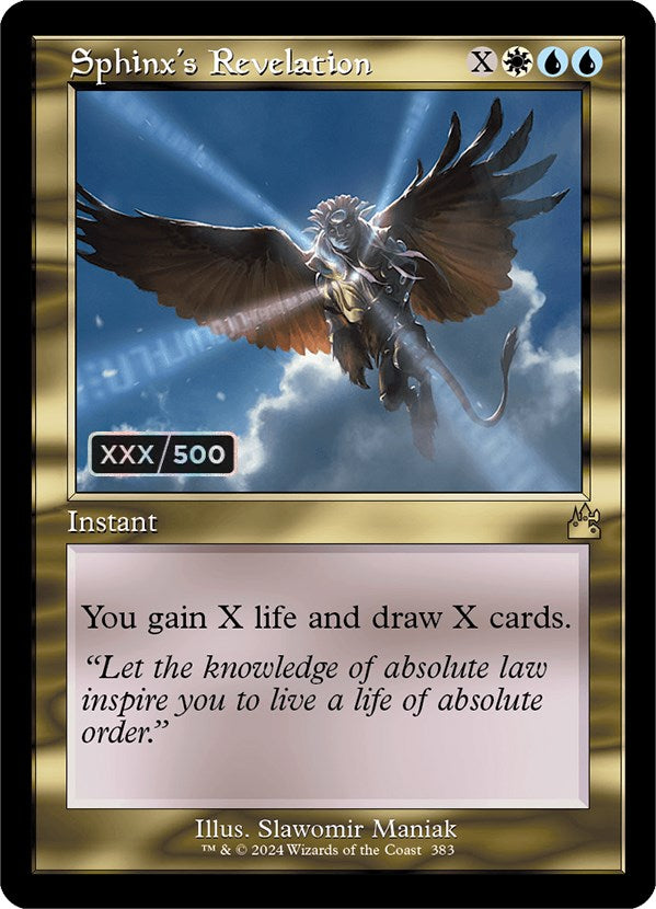 Sphinx's Revelation (Retro) (Serialized) [Ravnica Remastered] | Gear Gaming Fayetteville