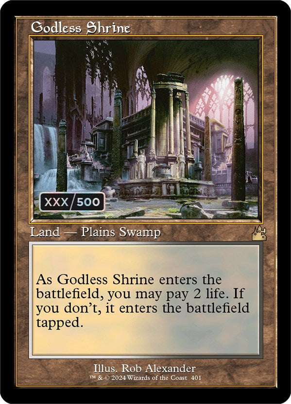 Godless Shrine (Retro) (Serialized) [Ravnica Remastered] | Gear Gaming Fayetteville
