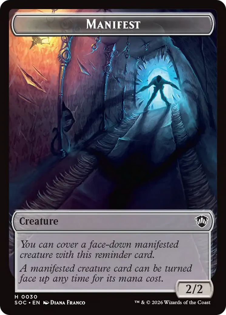 Elemental (0020) // Manifest Double-Sided Token [Secrets of Strixhaven Commander Tokens] | Gear Gaming Fayetteville
