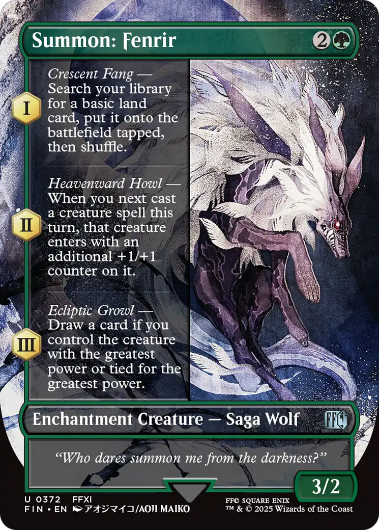 Summon: Fenrir (Borderless) [FINAL FANTASY] | Gear Gaming Fayetteville