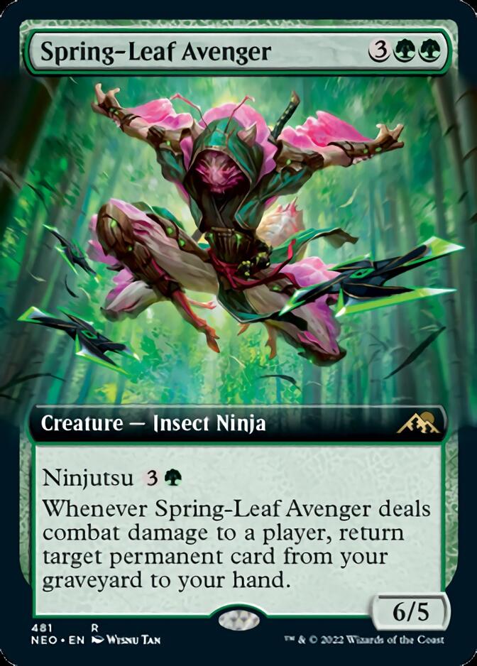 Spring-Leaf Avenger (Extended Art) [Kamigawa: Neon Dynasty] | Gear Gaming Fayetteville