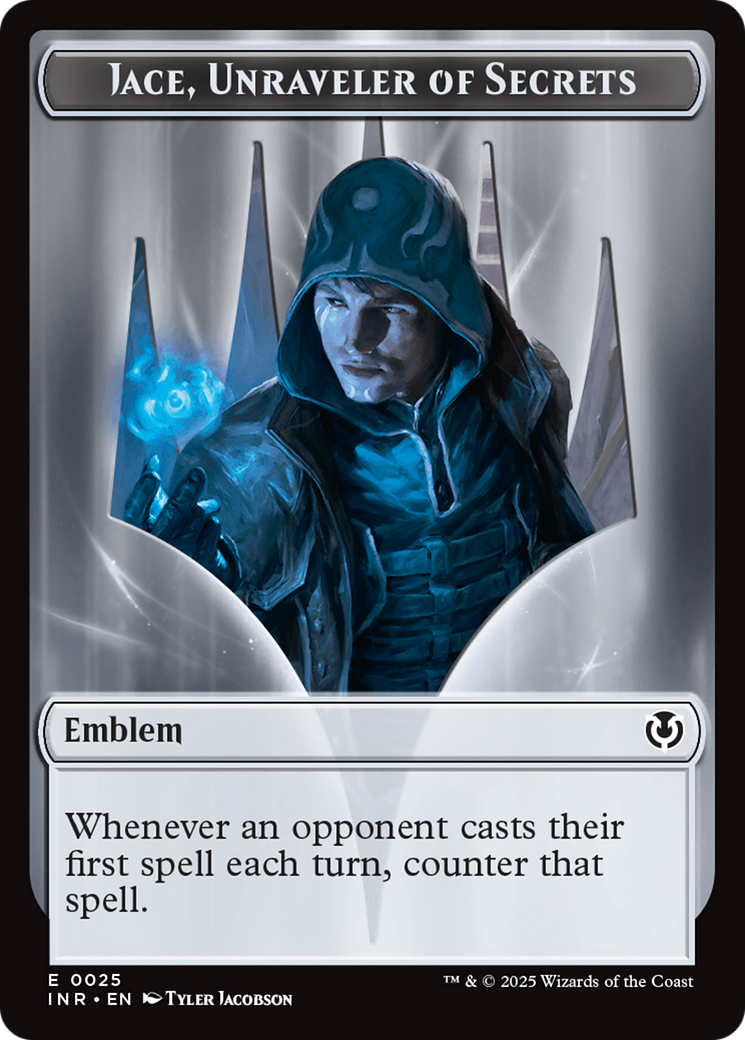 Human Wizard // Emblem - Jace, Unraveler of Secrets Double-Sided Token [Innistrad Remastered Tokens] | Gear Gaming Fayetteville