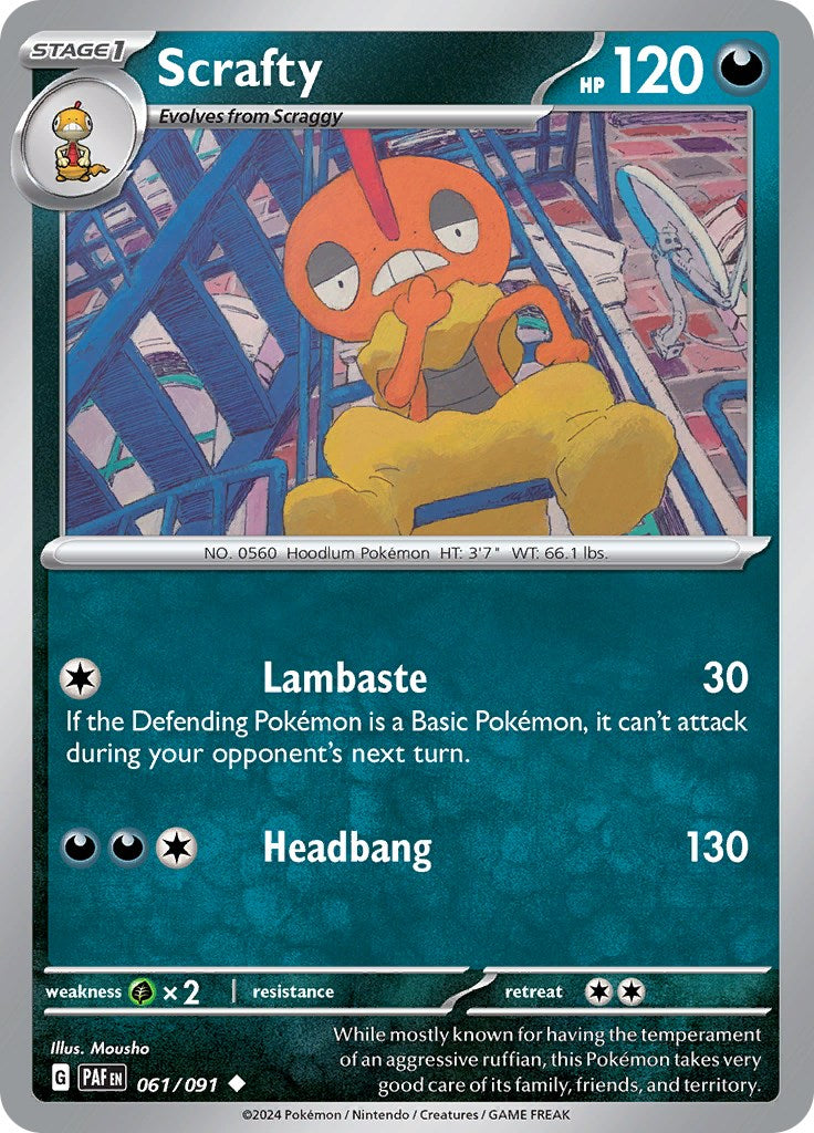 Scrafty (061/091) [Scarlet & Violet: Paldean Fates] | Gear Gaming Fayetteville