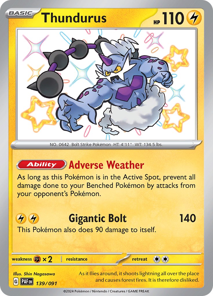 Thundurus (139/091) [Scarlet & Violet: Paldean Fates] | Gear Gaming Fayetteville