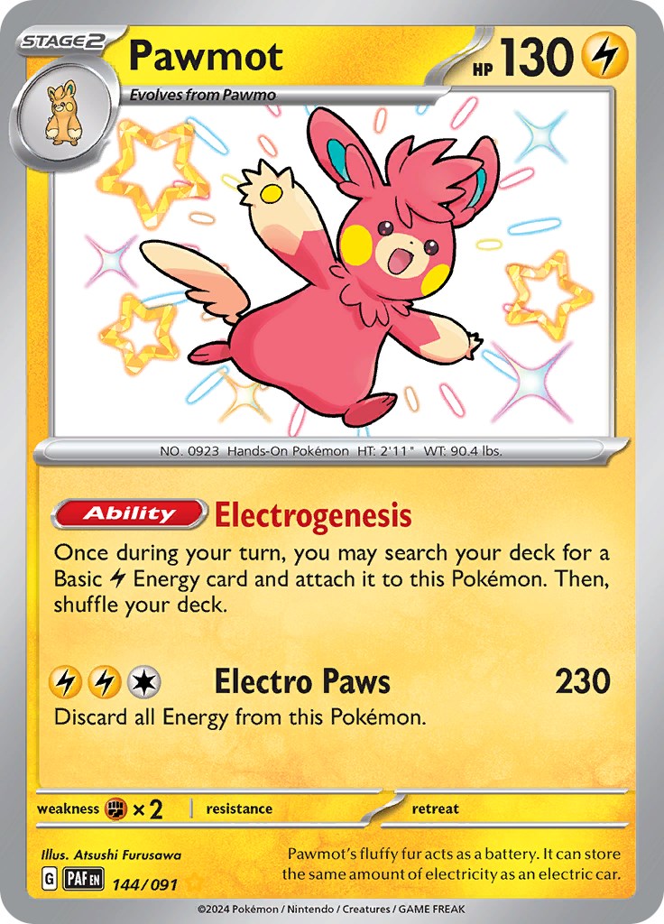 Pawmot (144/091) [Scarlet & Violet: Paldean Fates] | Gear Gaming Fayetteville