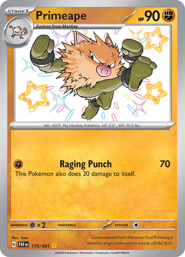 Primeape (170/091) [Scarlet & Violet: Paldean Fates] | Gear Gaming Fayetteville