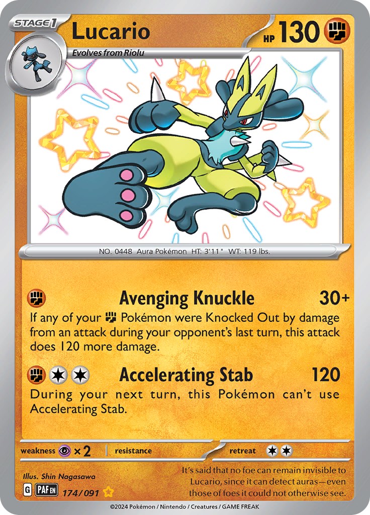 Lucario (174/091) [Scarlet & Violet: Paldean Fates] | Gear Gaming Fayetteville