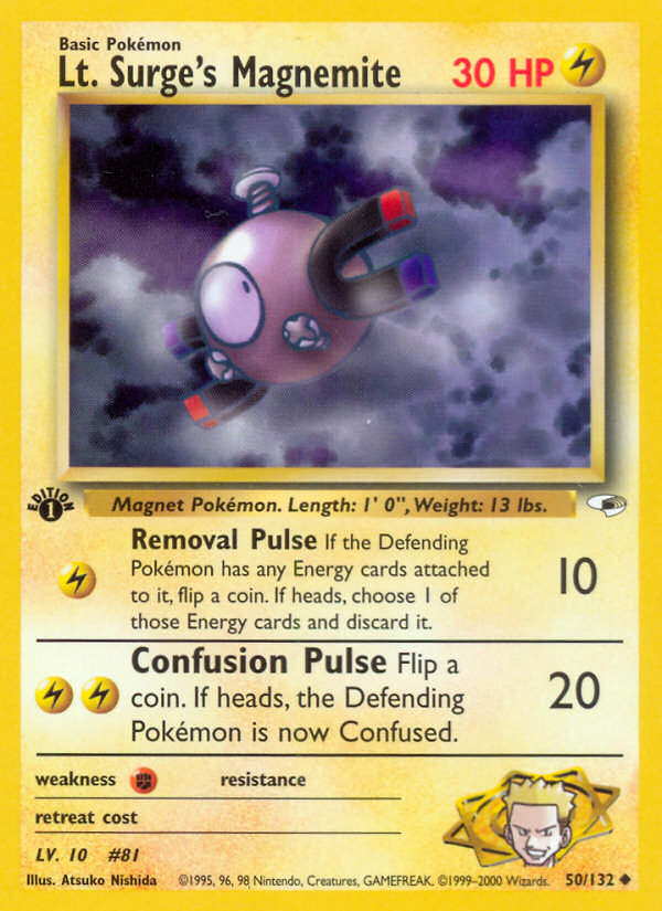 Lt. Surge's Magnemite (50/132) [Gym Heroes 1st Edition] | Gear Gaming Fayetteville