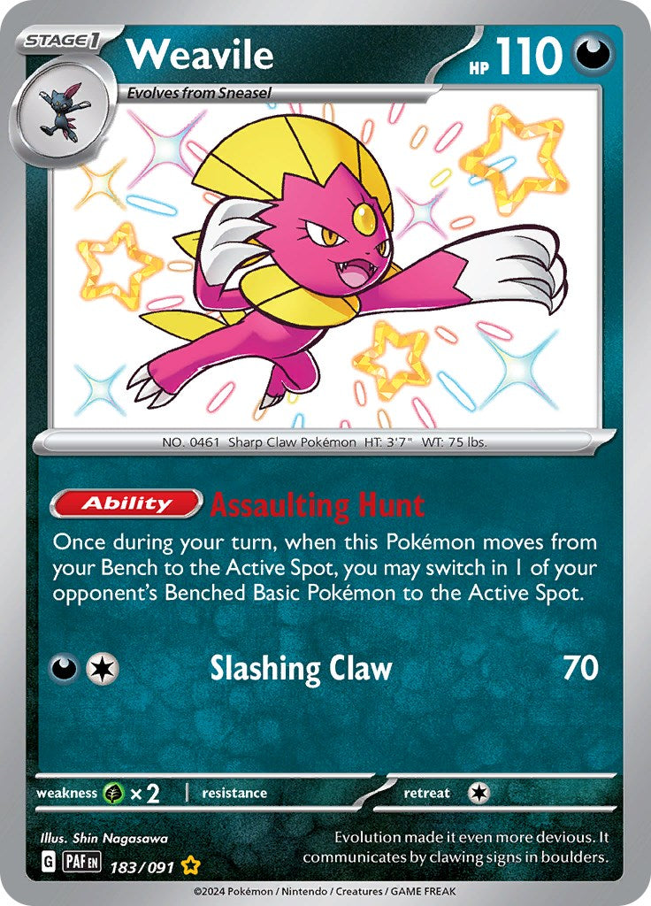 Weavile (183/091) [Scarlet & Violet: Paldean Fates] | Gear Gaming Fayetteville