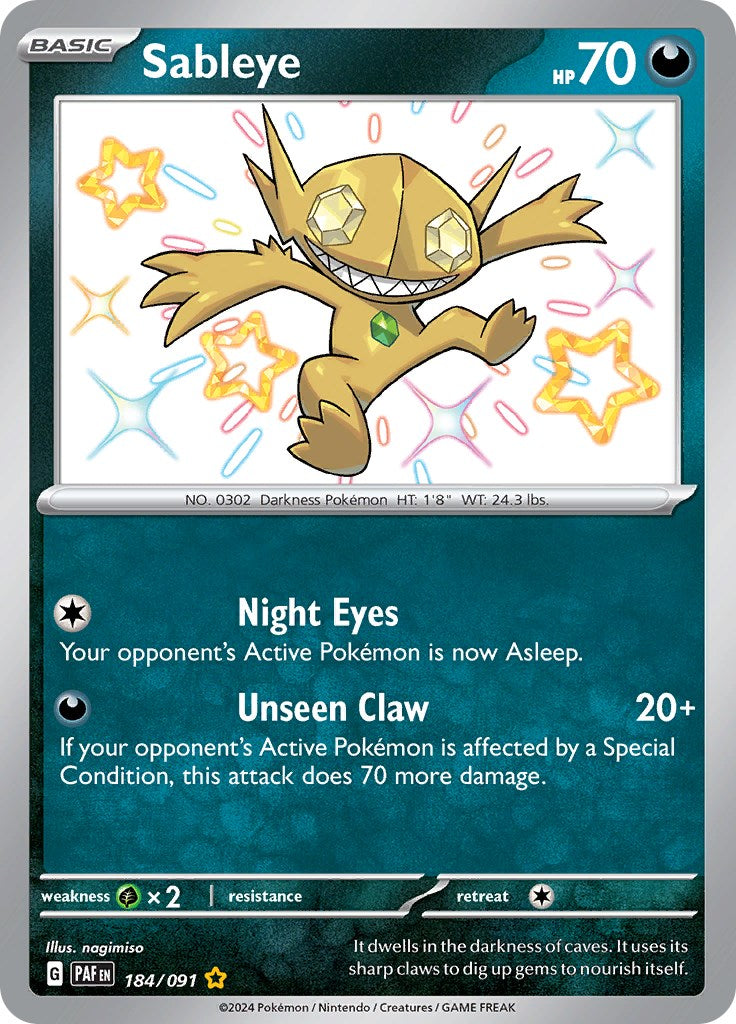 Sableye (184/091) [Scarlet & Violet: Paldean Fates] | Gear Gaming Fayetteville