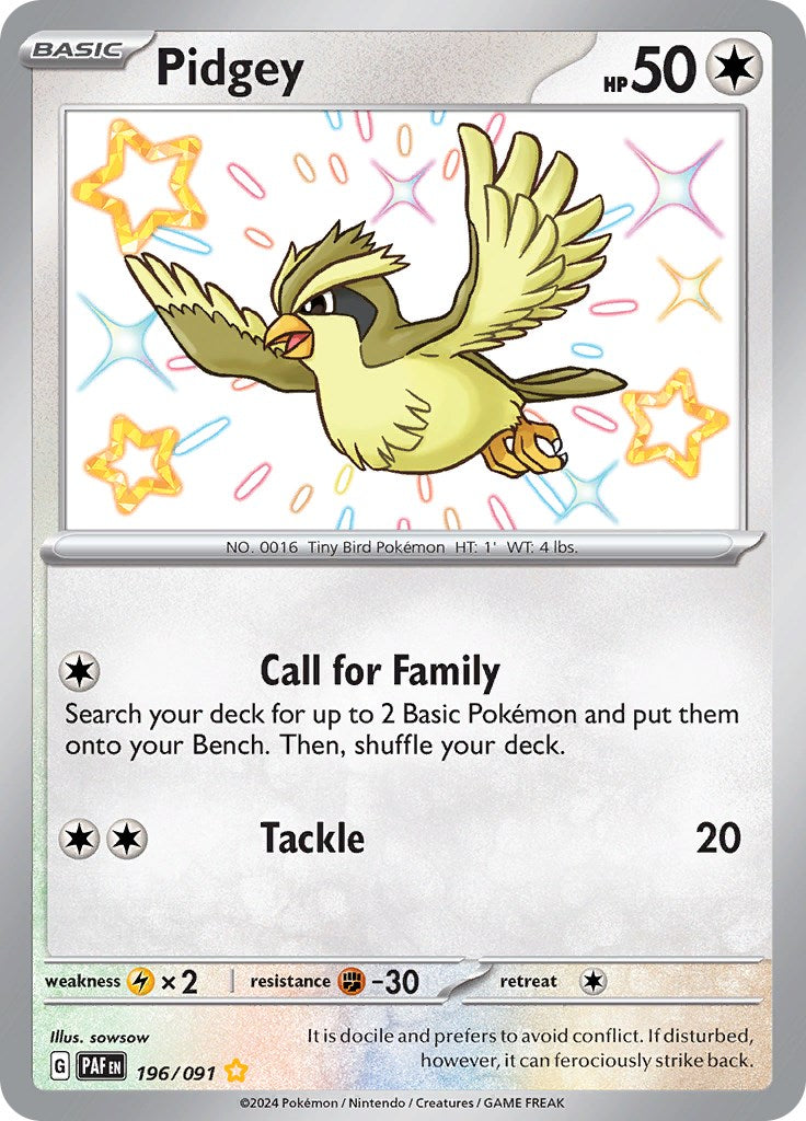 Pidgey (196/091) [Scarlet & Violet: Paldean Fates] | Gear Gaming Fayetteville