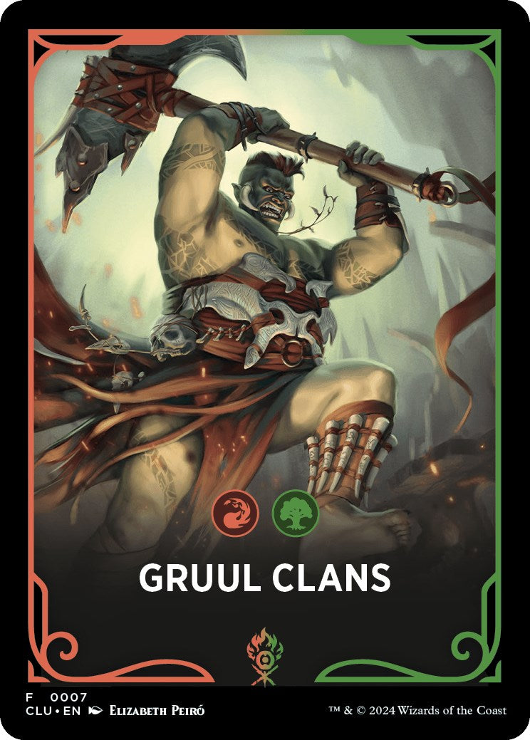 Gruul Clans Theme Card [Ravnica: Clue Edition Tokens] | Gear Gaming Fayetteville