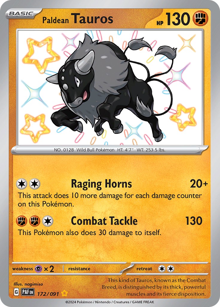 Paldean Tauros (172/091) [Scarlet & Violet: Paldean Fates] | Gear Gaming Fayetteville