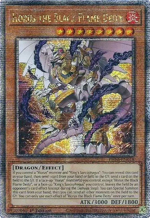 Horus the Black Flame Deity [PHNI-EN018] Quarter Century Secret Rare | Gear Gaming Fayetteville