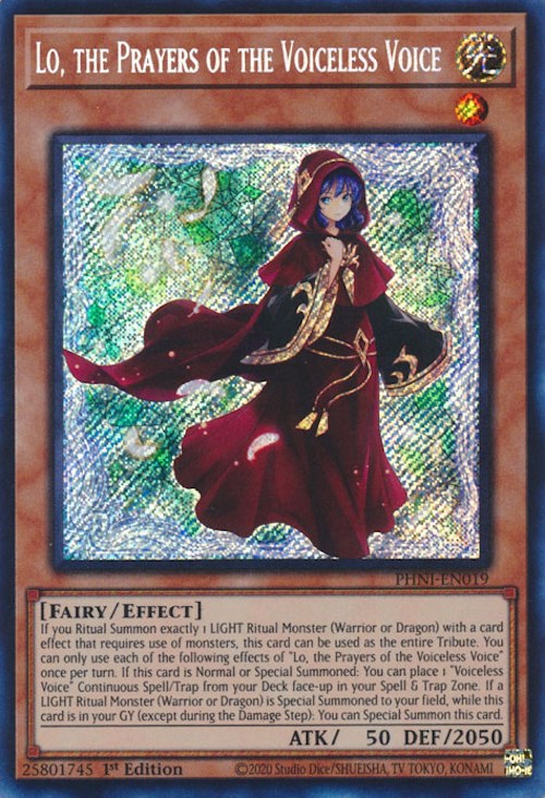 Lo, the Prayers of the Voiceless Voice [PHNI-EN019] Secret Rare | Gear Gaming Fayetteville