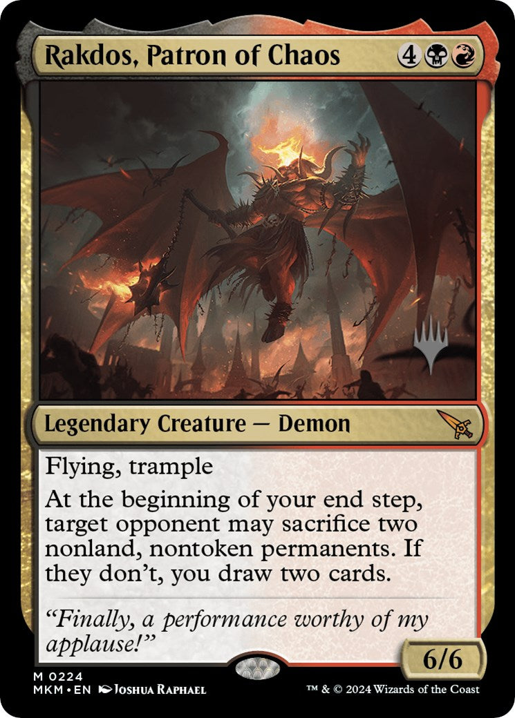 Rakdos, Patron of Chaos (Promo Pack) [Murders at Karlov Manor Promos] | Gear Gaming Fayetteville