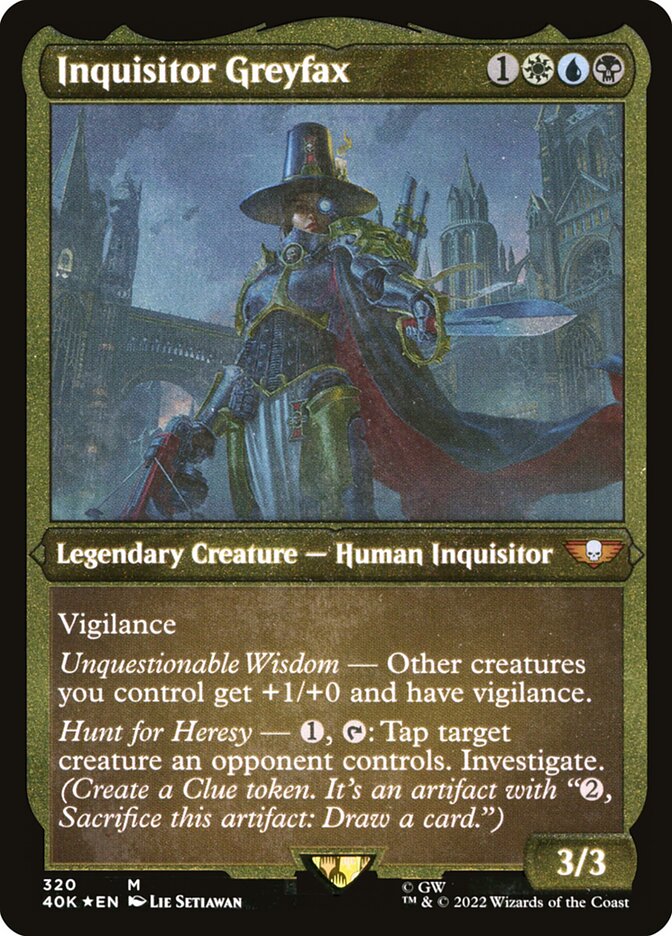 Inquisitor Greyfax (Display Commander) (Etched Foil) [Warhammer 40,000] | Gear Gaming Fayetteville
