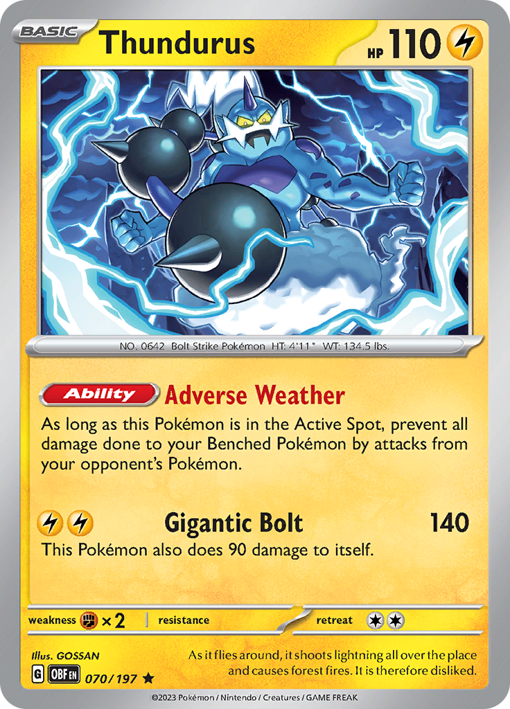 Thundurus (070/197) [Scarlet & Violet: Obsidian Flames] | Gear Gaming Fayetteville