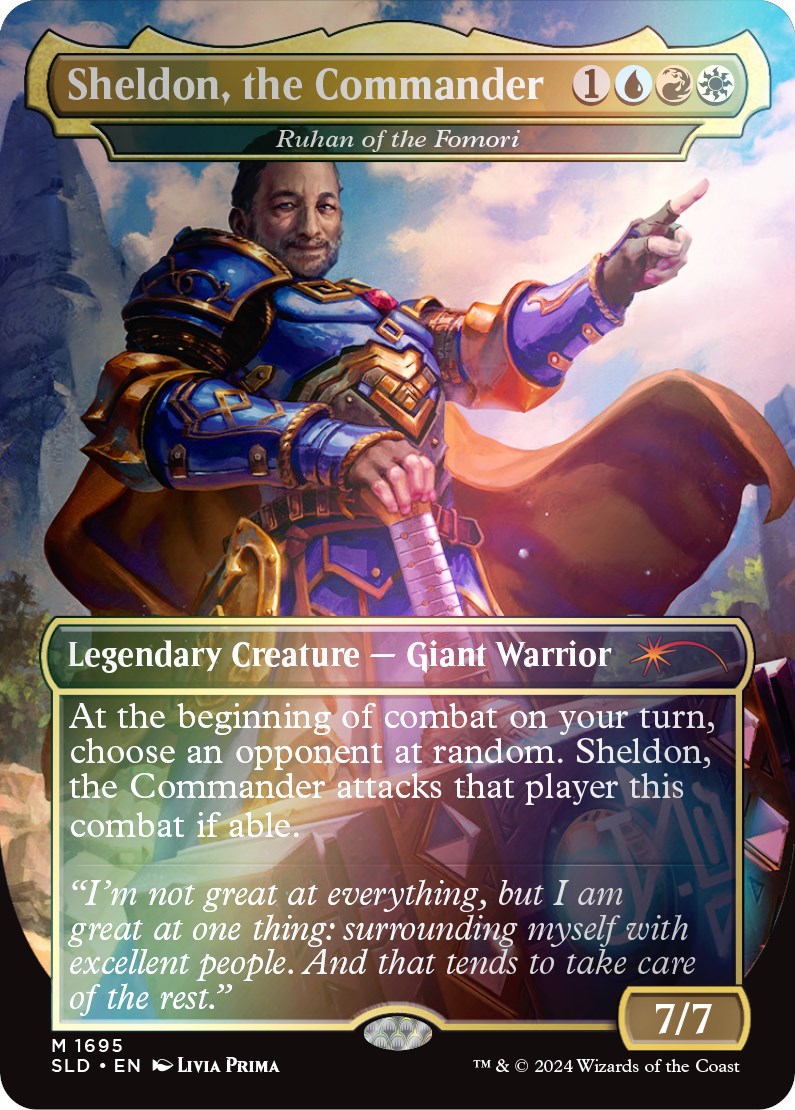 Ruhan of the Fomori - Sheldon, the Commander (Rainbow Foil) [Secret Lair: Sheldon's Spellbook] | Gear Gaming Fayetteville