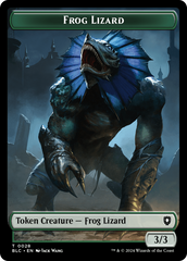 Storm Crow // Frog Lizard Double-Sided Token [Bloomburrow Commander Tokens] | Gear Gaming Fayetteville