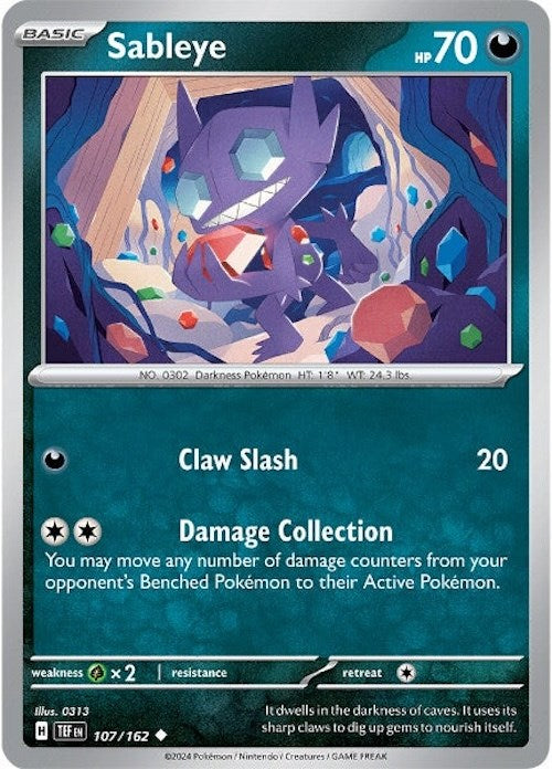 Sableye (107/162) [Scarlet & Violet: Temporal Forces] | Gear Gaming Fayetteville