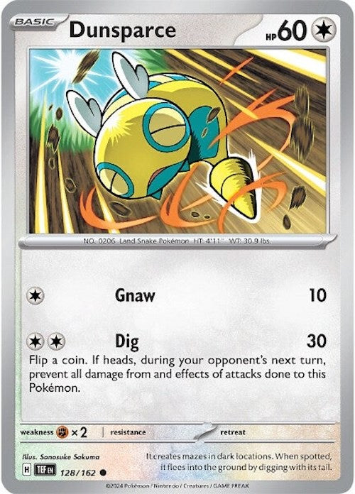 Dunsparce (128/162) [Scarlet & Violet: Temporal Forces] | Gear Gaming Fayetteville