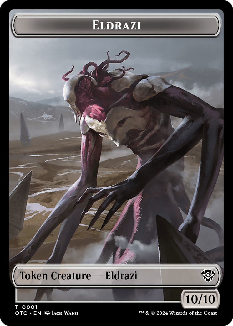 Eldrazi // Clue Double-Sided Token [Outlaws of Thunder Junction Commander Tokens] | Gear Gaming Fayetteville