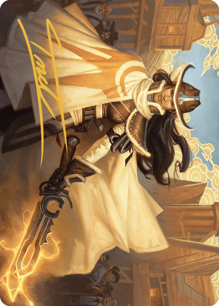 Omenport Vigilante Art Card (Gold-Stamped Signature) [Outlaws of Thunder Junction Art Series] | Gear Gaming Fayetteville