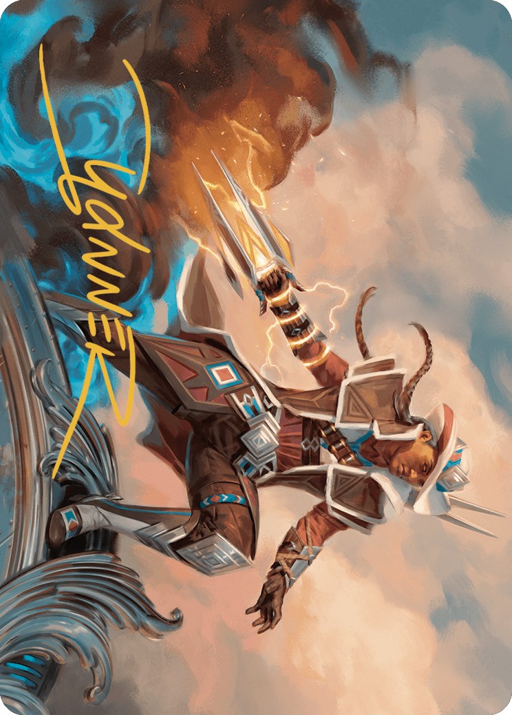 Annie Flash, the Veteran Art Card (Gold-Stamped Signature) [Outlaws of Thunder Junction Art Series] | Gear Gaming Fayetteville