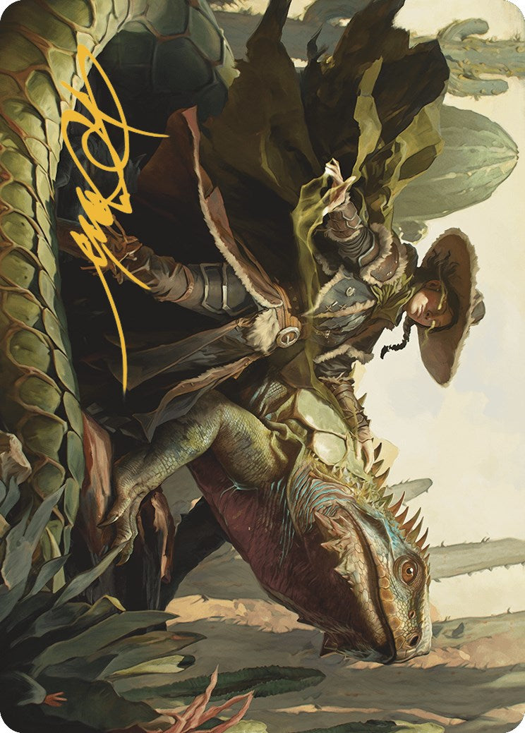 Outcaster Trailblazer Art Card (Gold-Stamped Signature) [Outlaws of Thunder Junction Art Series] | Gear Gaming Fayetteville