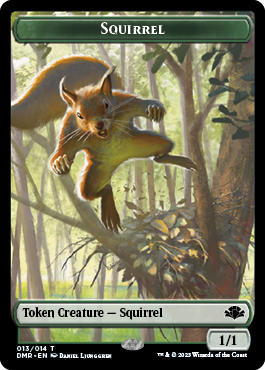 Zombie // Squirrel Double-Sided Token [Dominaria Remastered Tokens] | Gear Gaming Fayetteville