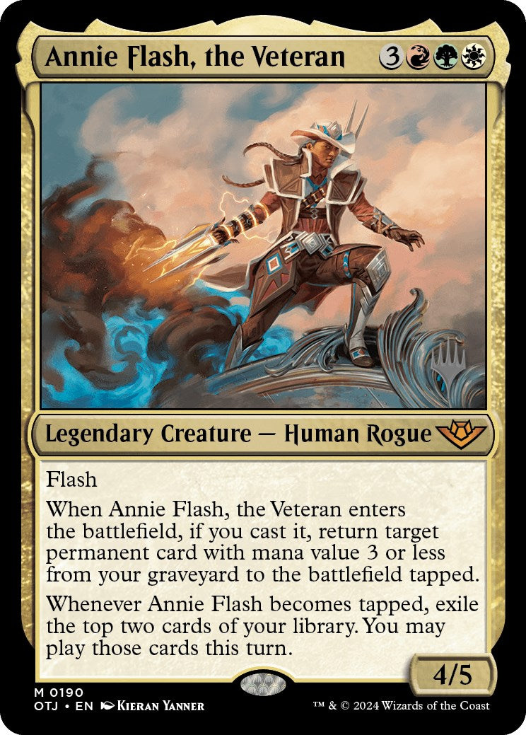 Annie Flash, the Veteran (Promo Pack) [Outlaws of Thunder Junction Promos] | Gear Gaming Fayetteville