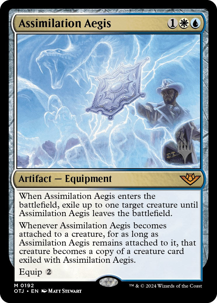 Assimilation Aegis (Promo Pack) [Outlaws of Thunder Junction Promos] | Gear Gaming Fayetteville