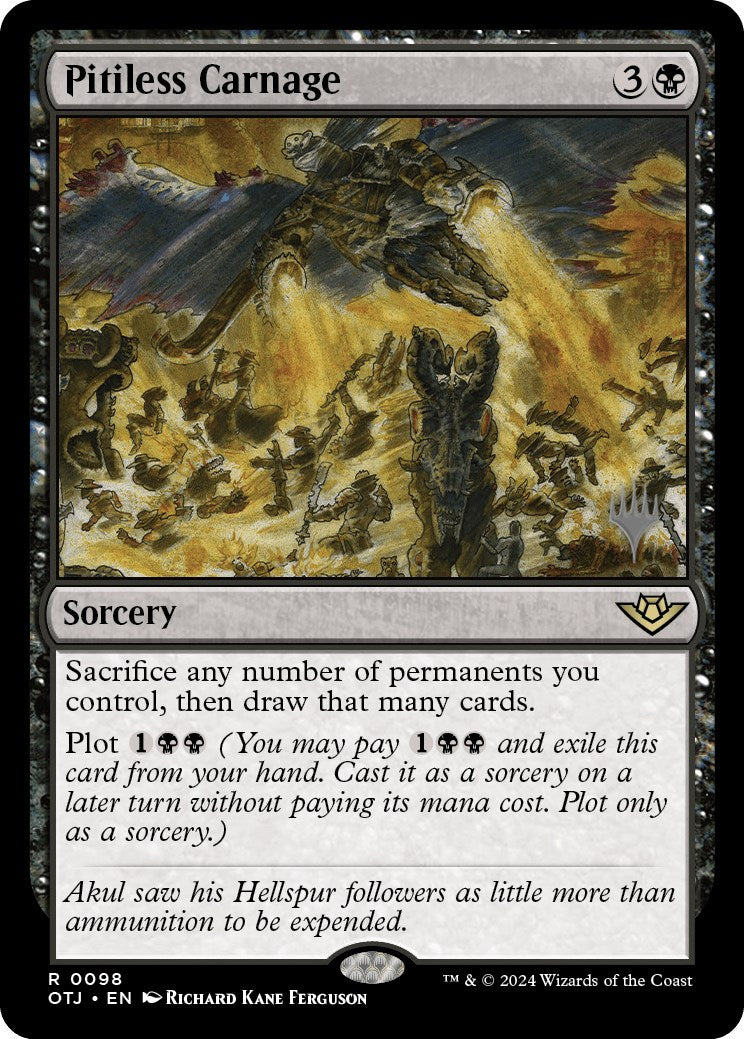 Pitiless Carnage (Promo Pack) [Outlaws of Thunder Junction Promos] | Gear Gaming Fayetteville